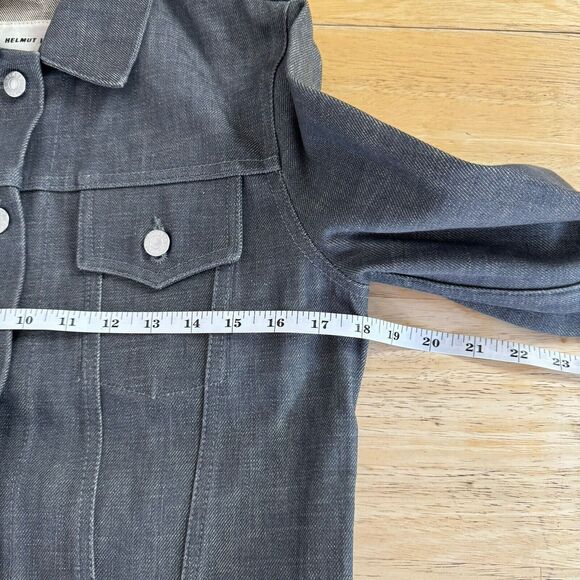Helmut Lang Black Classic Raw Denim Jacket 1999 100% Cotton Y2k Italy 38 USA 2 - Picture 10 of 14